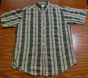 Vintage Brooks Brothers Men’s M Green Plaid Short-Sleeve Button-Down Shirt